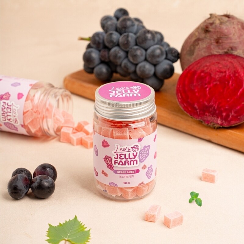 국내산 과채즙이 그대로 젤리에 쏙,인공색소 No, 자연숙성건조, 화학방부제 No 국내산 과채 착즙액 23.7%